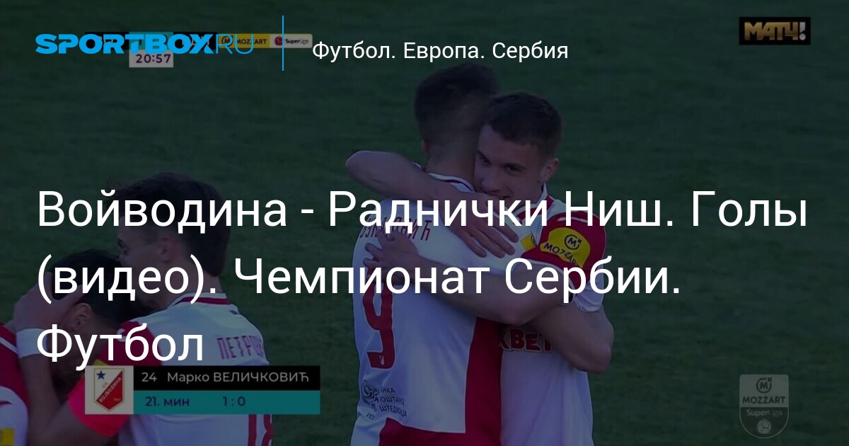 Войводина - Раднички Ниш. Голы (видео). Чемпионат Сербии. Футбол (видео)