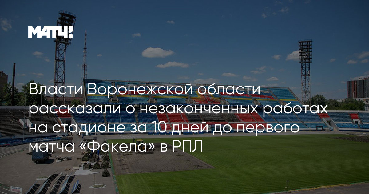 Проект реконструкции центрального стадиона профсоюзов в воронеже