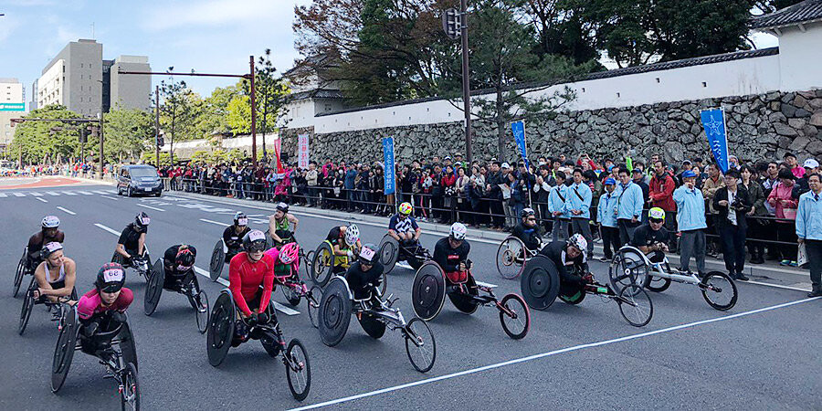 Россиянин впервые принял участие в марафоне для колясочников в Японии