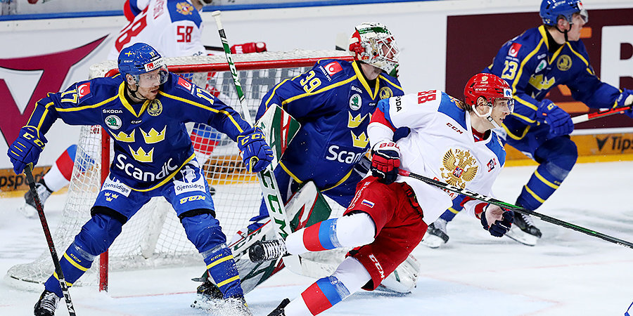 Сборная России обыграла шведов на чешском этапе Евротура, Бурдасов и Каменев забросили по 2 шайбы