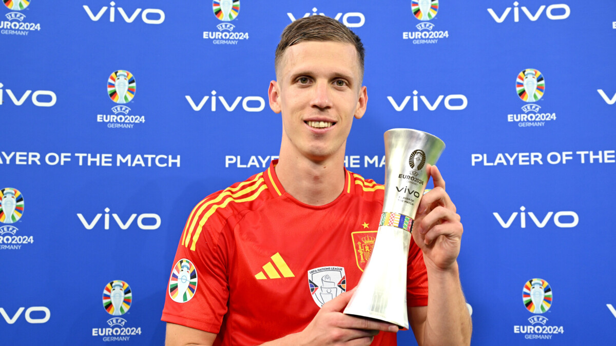 Полузащитник сборной Испании Ольмо признан лучшим игроком матча ¼ финала ЕВРО‑2024 с командой Германии