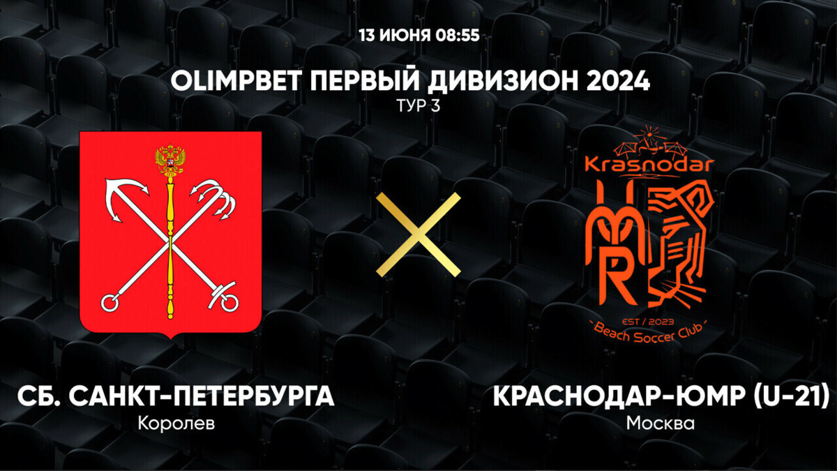 OLIMPBET Первый дивизион 2024. Тур 3. Сб. Санкт-Петербурга – Краснодар-ЮМР  (U-21)