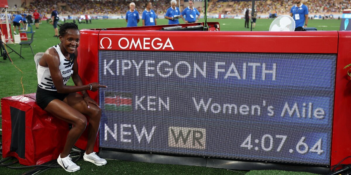 Кенийская бегунья Кипьегон установила третий мировой рекорд за два месяца