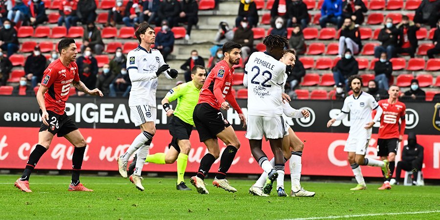 «Ренн» на своем поле разгромил «Бордо» в матче Лиги 1