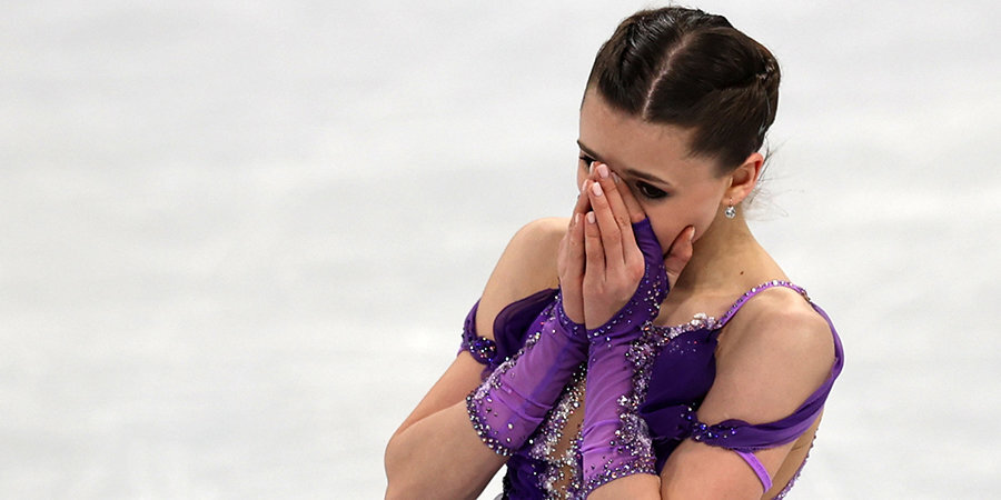 Валиева не смогла сдержать слез после короткой программы на Олимпиаде в Пекине