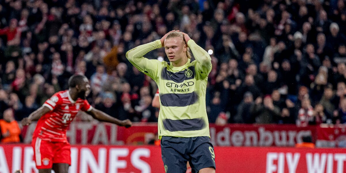 «Бавария» — «Манчестер Сити» — 0:0. Холанд на 37-й минуте не реализовал пенальти в матче ЛЧ. Видео