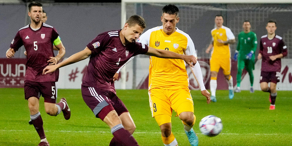 Сборная Молдавии по футболу обыграла команду Латвии в матче Лиги наций