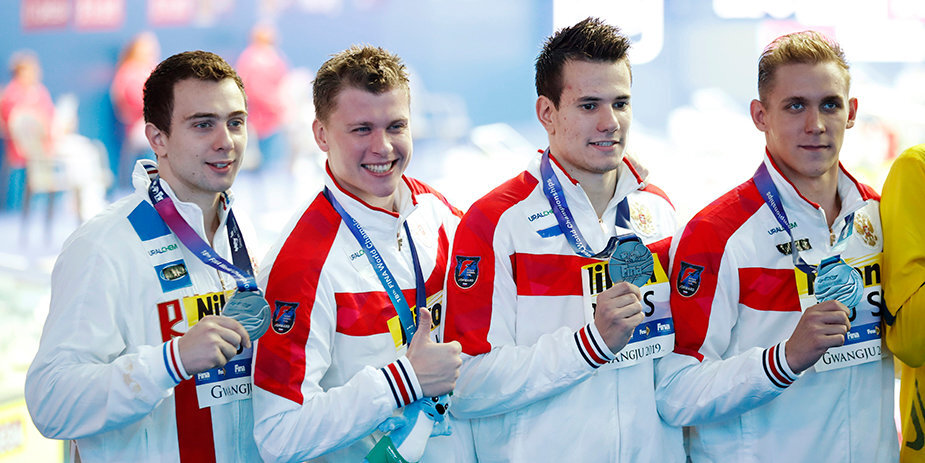 Мужская сборная России взяла серебро ЧМ в эстафете вольным стилем