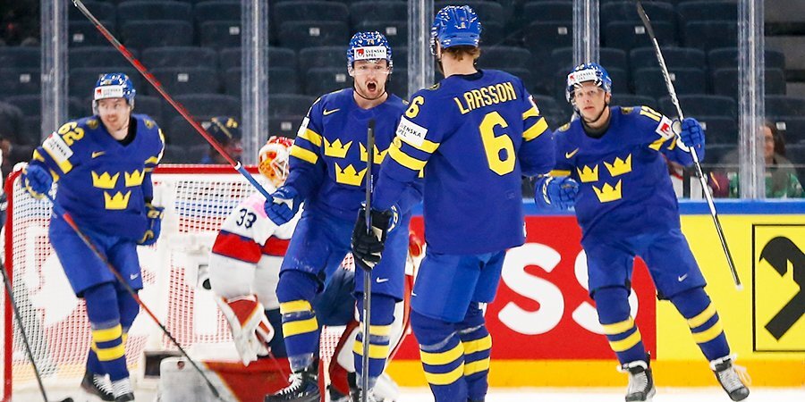 Сборная Швеции забросила шесть безответных шайб Великобритании в матче ЧМ-2022 по хоккею