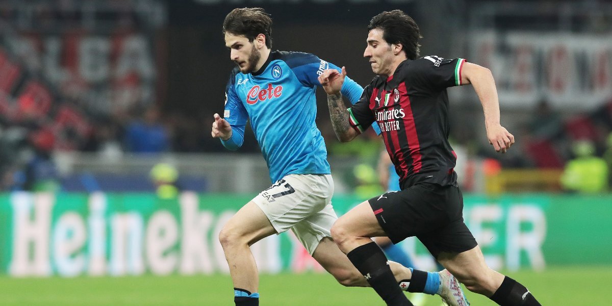Гол Беннасера принес «Милану» победу над «Наполи» в первом четвертьфинальном матче Лиги чемпионов