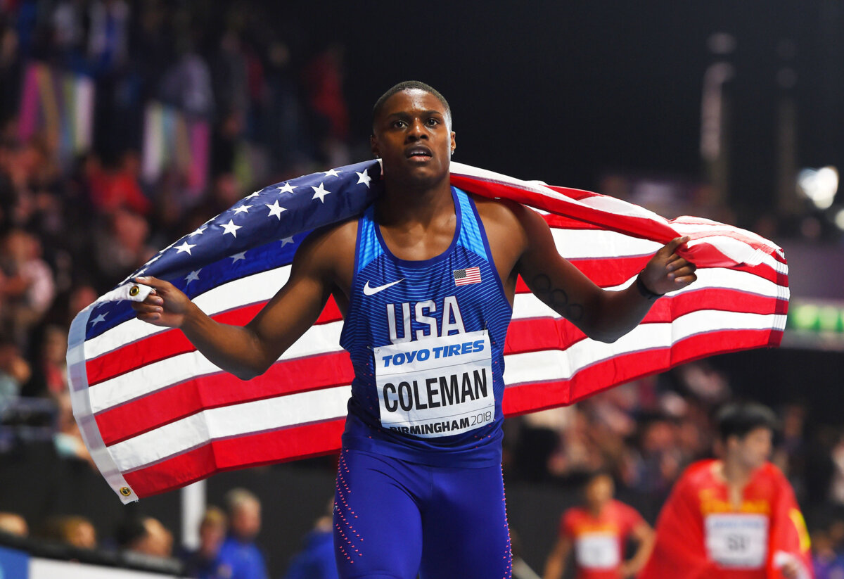 Американец Коулман выиграл стометровку в финале ЧМ с личным рекордом