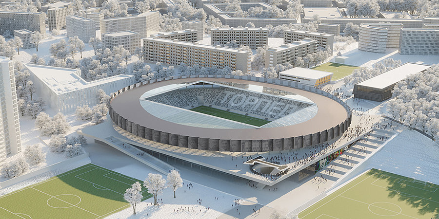 Установлена первая свая в основание нового стадиона «Торпедо», газон на арене будет натуральным