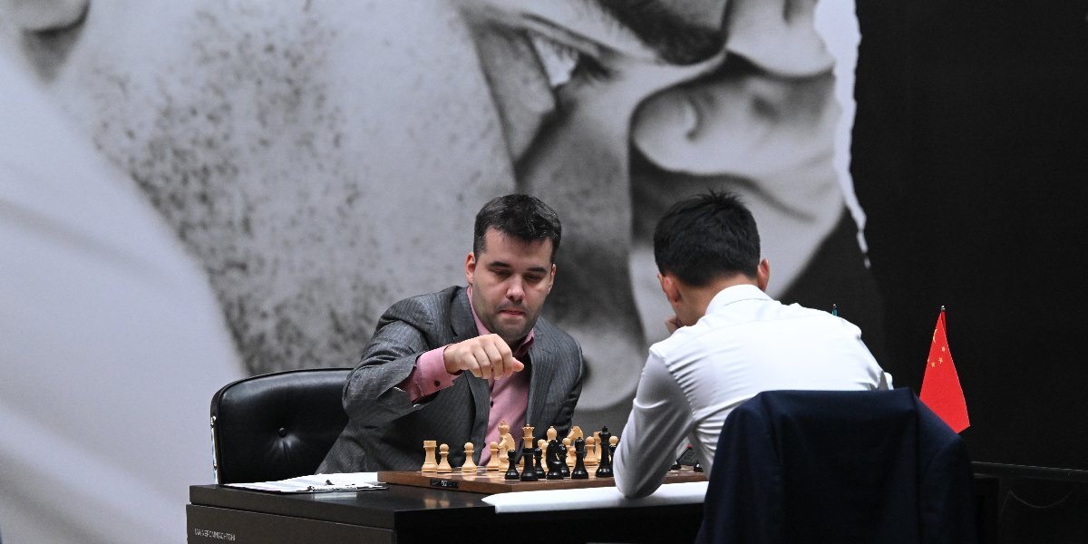 Ян Непомнящий — Дин Лижэнь, где смотреть трансляцию третьей партии матча за шахматную корону 12 апреля