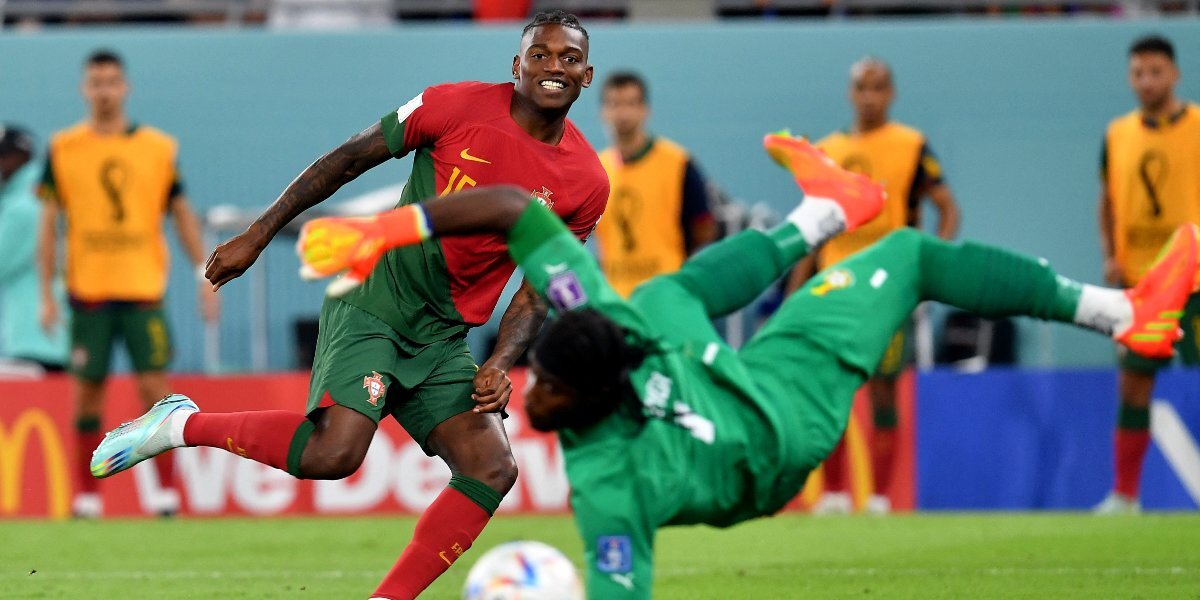 Португалец Леау поразил ворота сборной Ганы через 2,5 минуты после выхода на замену