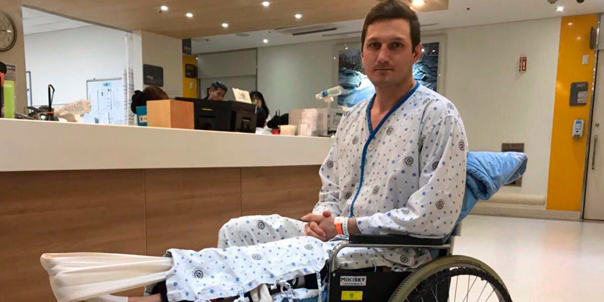 Россиянин, сломавший ногу на ОИ-2018, сам покрывает расходы на лечение