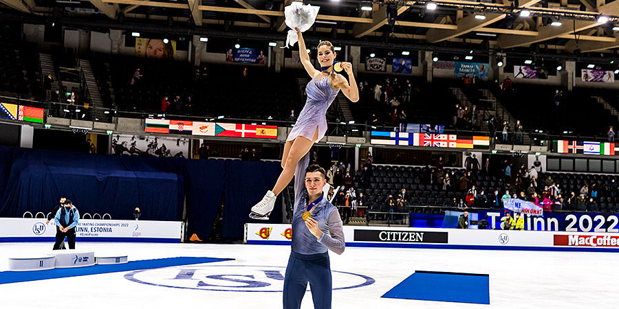Мишина и Галлямов установили два мировых рекорда и стали чемпионами Европы в парном катании