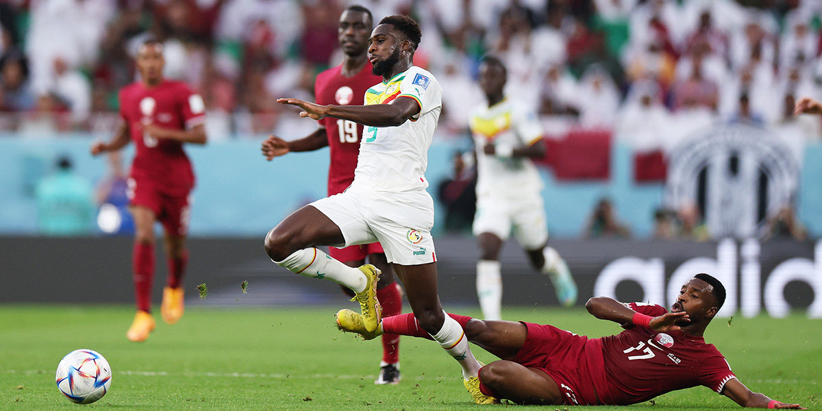Катар — Сенегал — 0:0: Форвард сенегальской сборной Диа получил желтую карточку на 30-й минуте матча ЧМ-2022