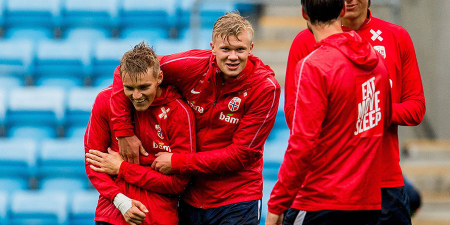 Мощный удар Холанда на тренировке сборной Норвегии стал вирусным в сети (видео)