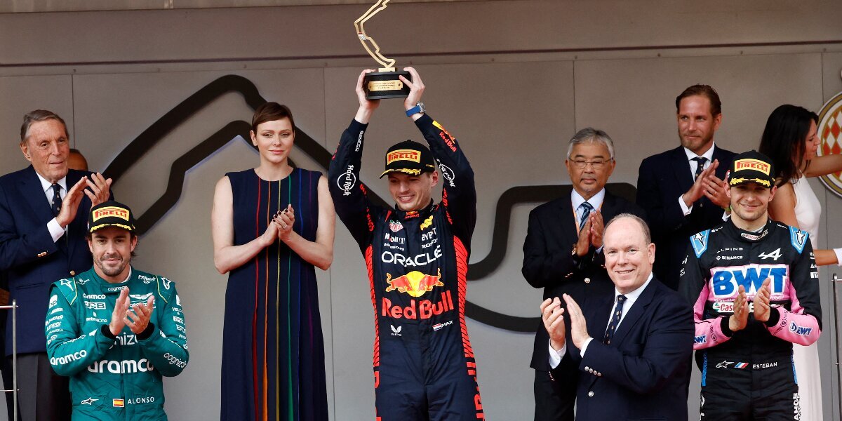 Ферстаппен выиграл Гран-при Монако, Алонсо — второй, Перес очков не набрал