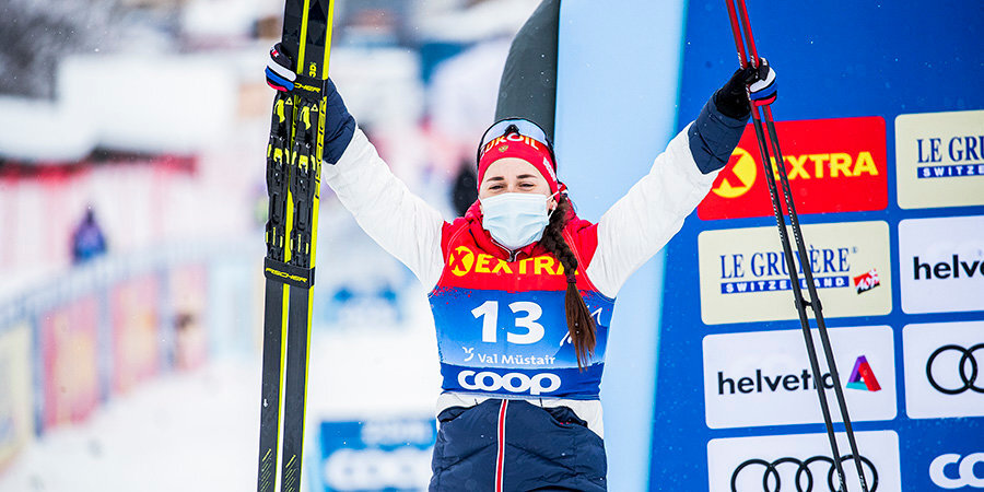 Ступак завоевала серебро в масс-старте на «Тур де Ски»
