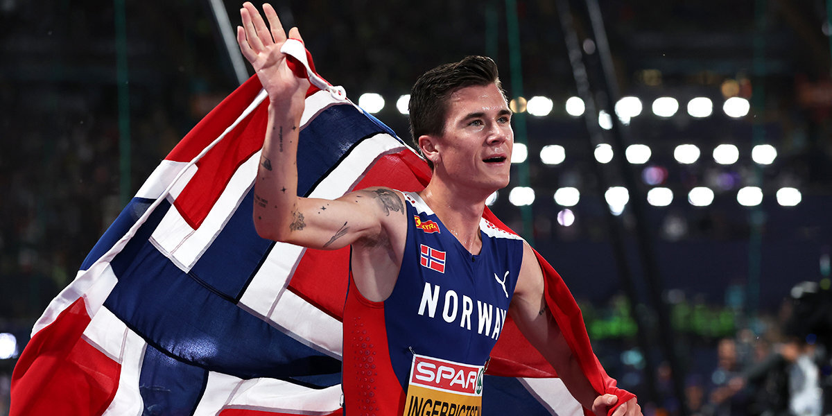 Норвежец Ингебригтсен одержал победу в забеге на 1500 м на чемпионате Европы в Мюнхене
