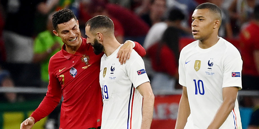 Португалия сыграла вничью с Францией. Роналду и Бензема оформили по дублю