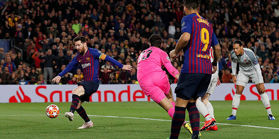 Дубль Месси помог «Барселоне» разгромить «Ливерпуль» в первом полуфинальном матче Лиги чемпионов