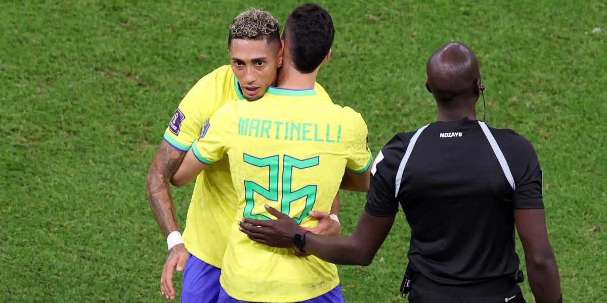 Бразилия — Сербия — 2:0: Мартинелли сменил Рафинью на 87-й минуте матча ЧМ-2022