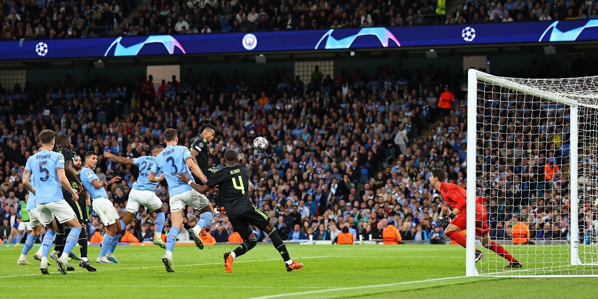 «Манчестер Сити» — «Реал» — 3:0: защитник мадридцев Милитао забил в свои ворота на 76-й минуте. Видео