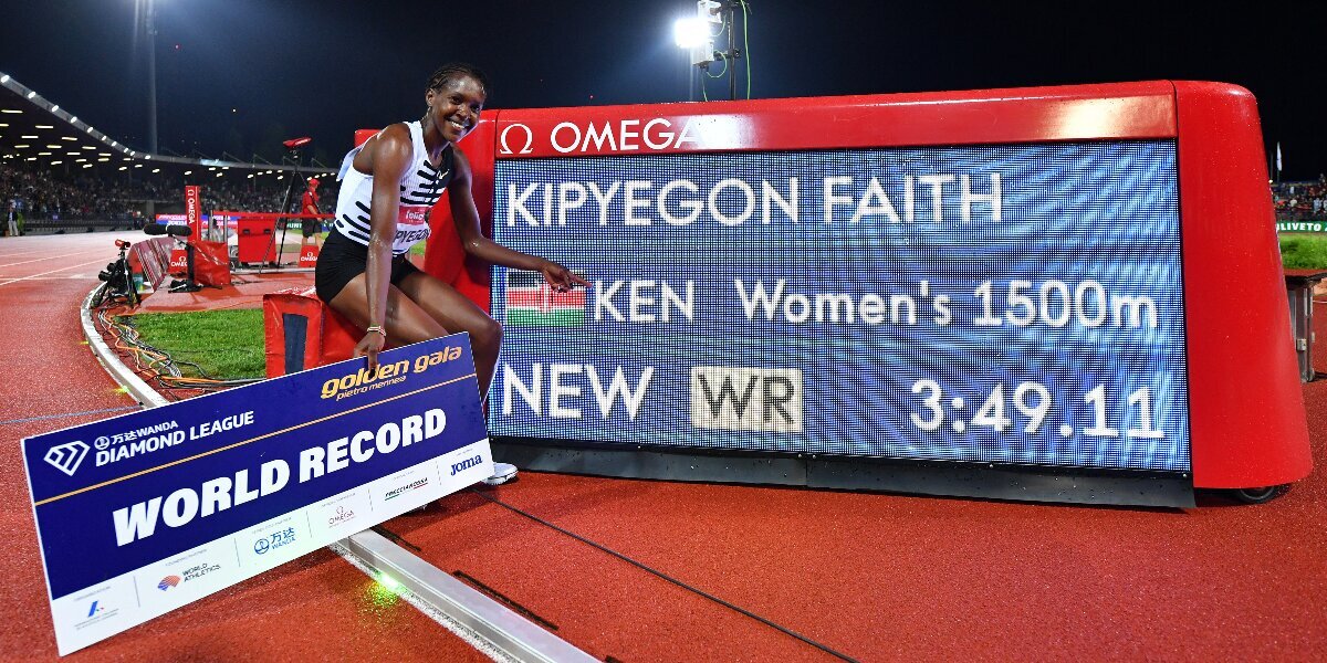 Кенийская легкоатлетка Кипьегон обновила мировой рекорд в беге на 1500 м