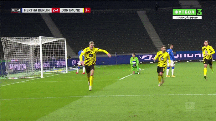 Холанд — машина. Посмотрите на его покер в ворота «Герты» (видео)