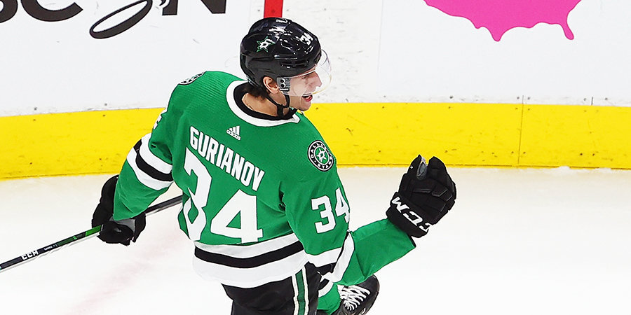 Шайба Гурьянова помогла «Далласу» обыграть «Каролину», Барабанов из «Сан-Хосе» отметился дебютным голом в НХЛ