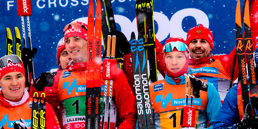 Российские лыжники не оставили шансов норвежцам. Наши взяли золото и серебро в эстафете!