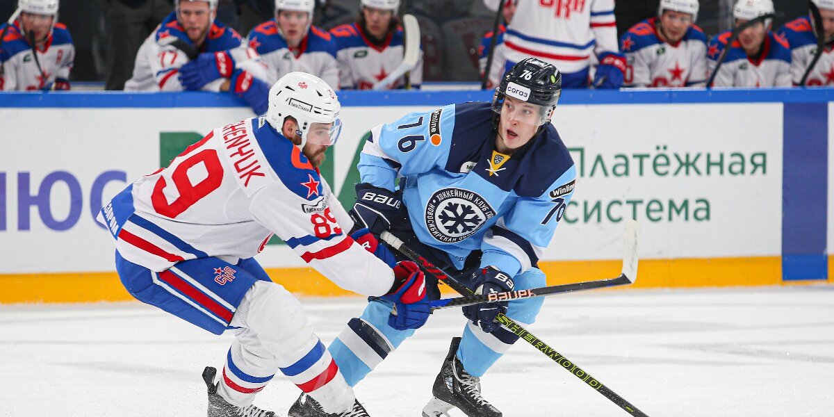 Дубль Гальченюка помог СКА обыграть «Сибирь» в матче КХЛ