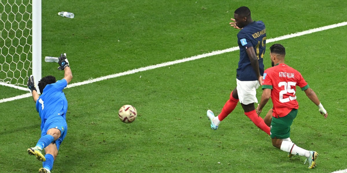 Франция — Марокко — 2:0. Коло-Муани на 79-й минуте увеличил преимущество французов в полуфинале ЧМ-2022. Видео