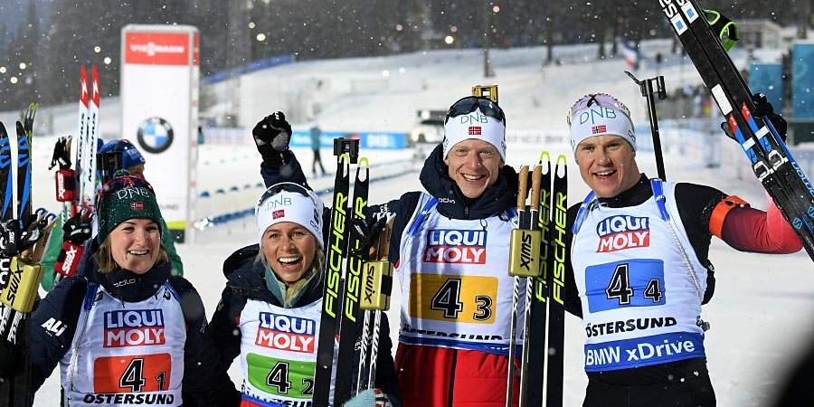 Чемпионат мира стартовал! Норвежцы взяли первое золото Эстерсунда, россияне — в шаге от медали. Как это было