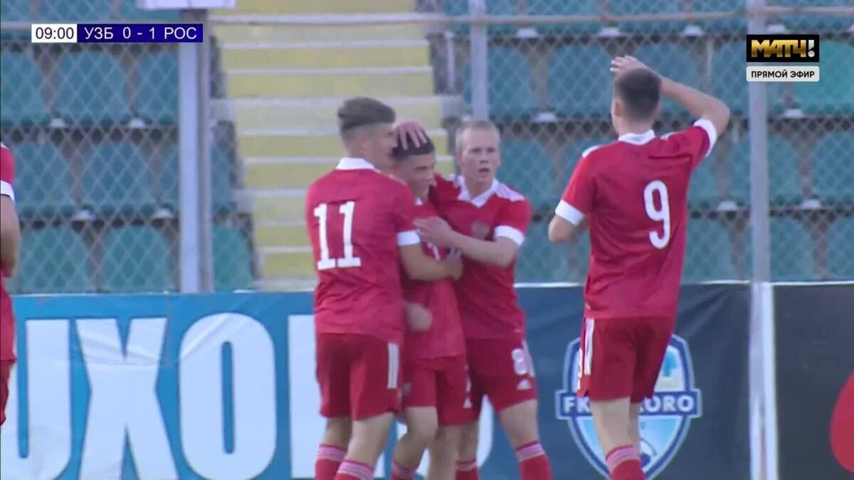 Узбекистан (U-21) - Россия (U-21). 0:1. Гол Кирилла Глебова (видео).  Товарищеский матч. Футбол