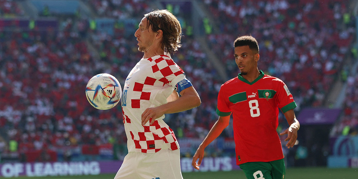 Хорват Лука Модрич — лучший игрок матча ЧМ-2022 с командой Марокко