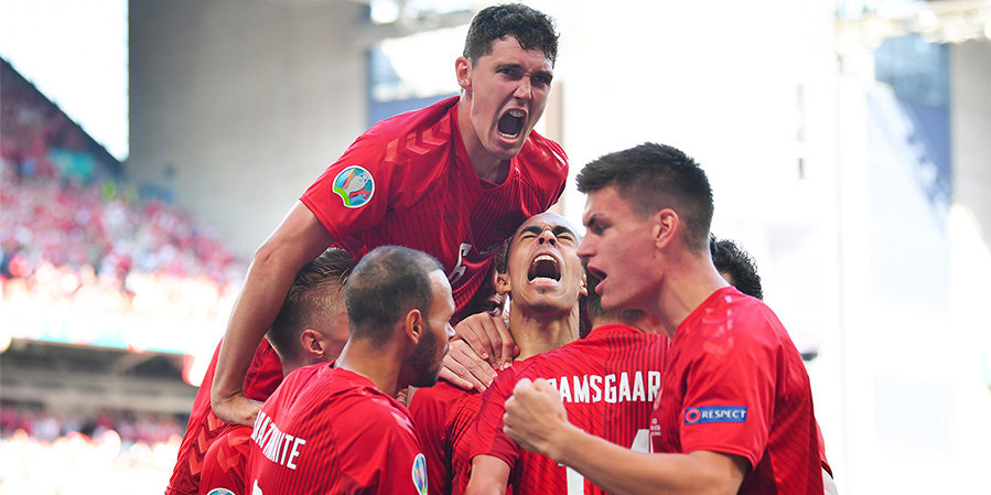 Дания впервые забила 10 голов на чемпионатах Европы в одном турнире