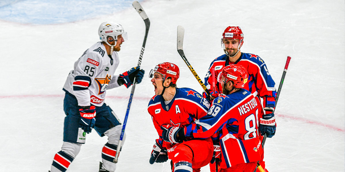 ЦСКА выиграл у «Металлурга» на старте сезона КХЛ, забив шесть шайб после двух пропущенных
