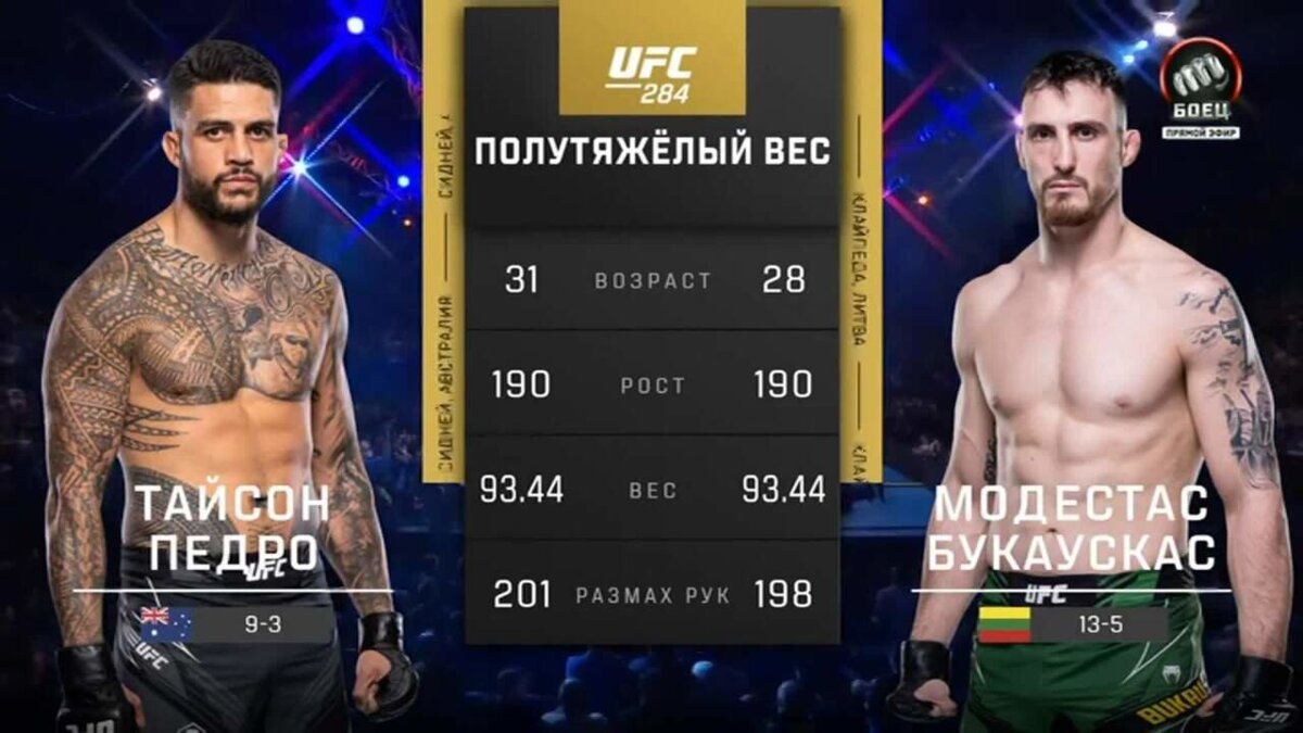 Тайсон Педро против Модестаса Букаускаса. Лучшие моменты боя (видео). UFC  284