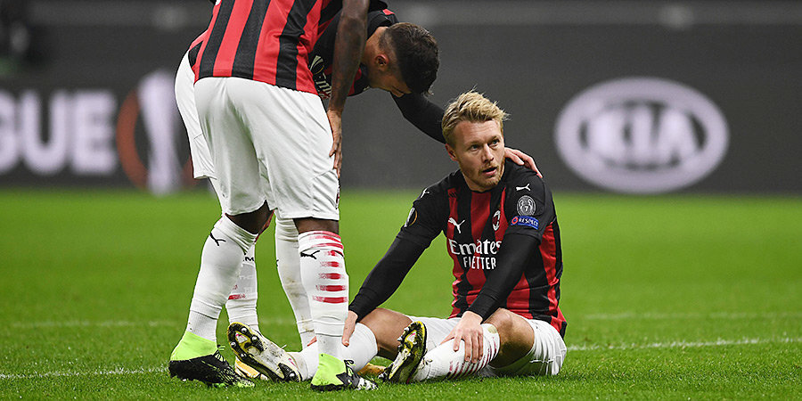 Защитник «Милана» Кьер выбыл минимум на две недели из-за травмы