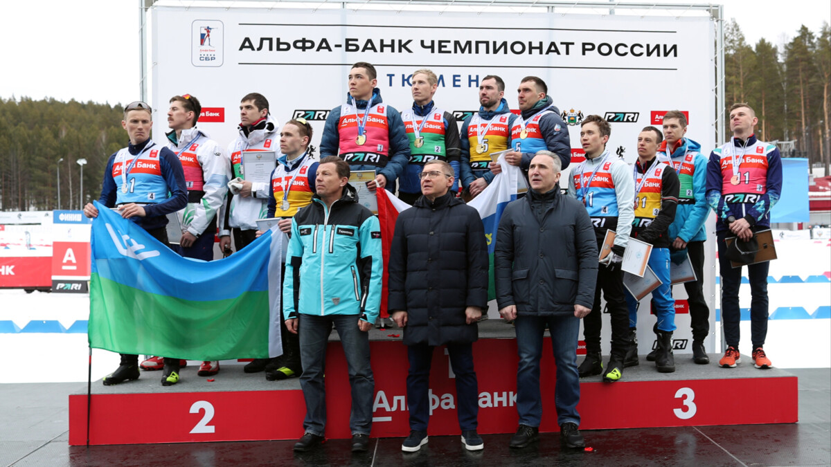 Сборная Тюменской области с Логиновым и Гараничевым выиграла эстафету на чемпионате России по биатлону