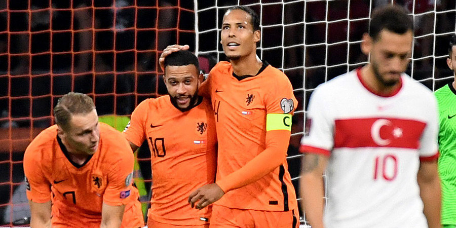 Нидерланды разгромили Турцию в матче отбора ЧМ-2022, Депай сделал хет-трик