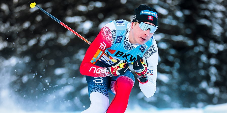 Норвежские лыжники заняли весь пьедестал в гонке с раздельного старта свободным стилем на чемпионате мира
