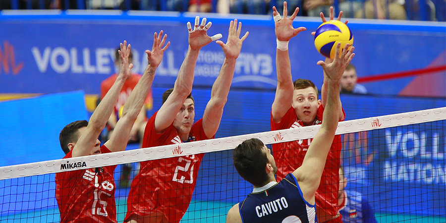 Российские волейболисты обыграли действующих чемпионов мира, продлив победную серию в Лиге наций
