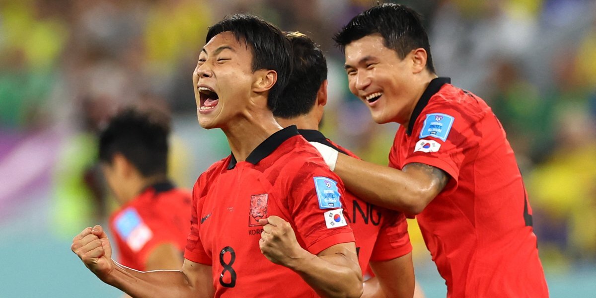 Бразилия — Южная Корея — 4:1. Пэк Сын-Хо сократил отставание на 76-й минуте матча ЧМ-2022
