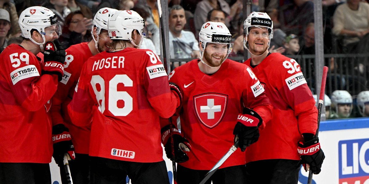 Сборная Швейцарии одержала четвертую победу подряд на ЧМ-2023 по хоккею, обыграв словаков