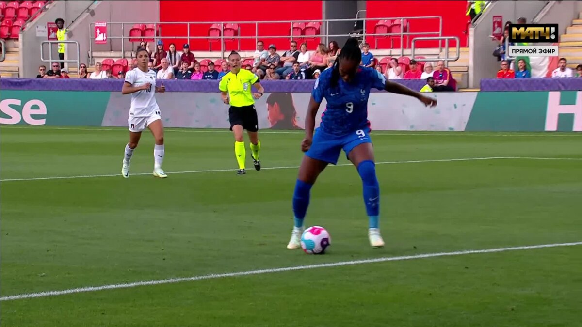 Франция - Италия. 2:0. Гол Мари-Антуанетта Катото (видео). Чемпионат Европы  2022. Женщины. Футбол