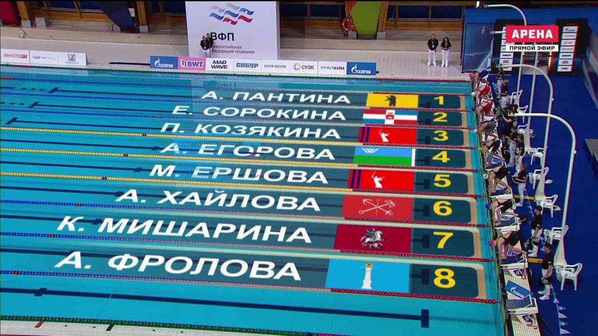 Анна Егорова выиграла заплыв 800 м вольным стилем (видео). Чемпионат  России. Плавание